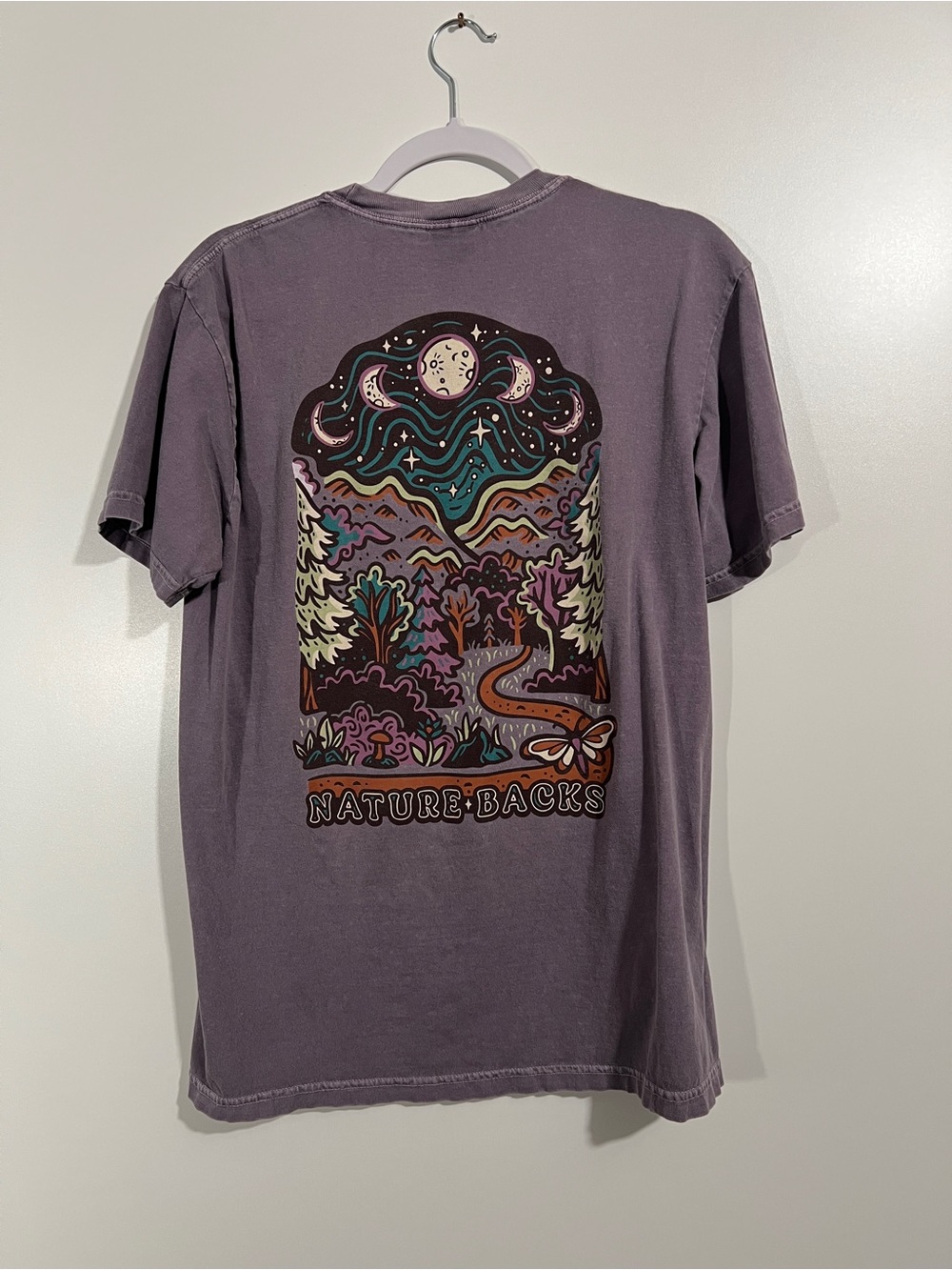 Nature Backs Limited Edition Comfort Colors T-shirt Moon Phases Size Large